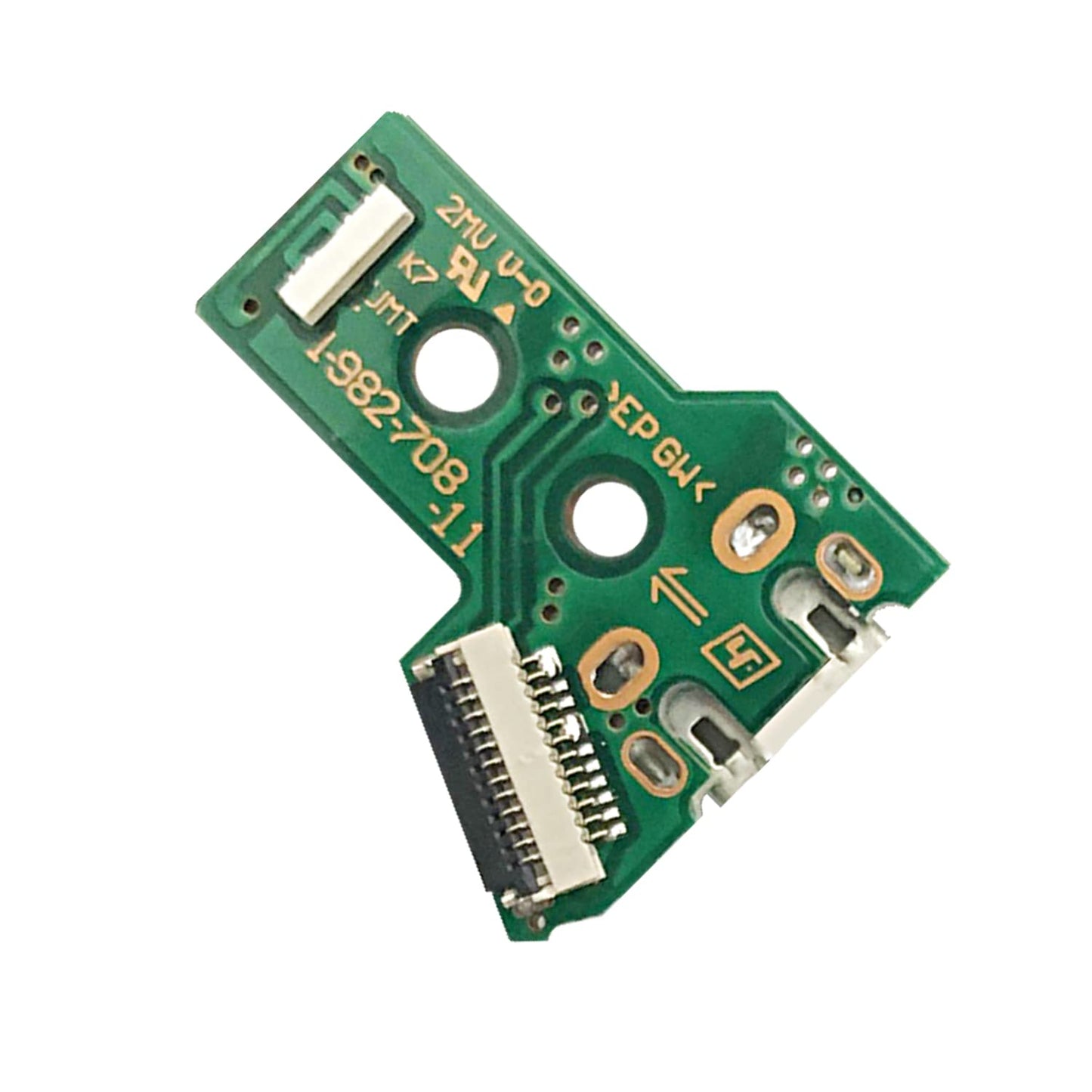 FainWan 2pcs J-D-S-055 Replacement Charging Port Assembly 12 Pin for PS4 DualShock 4, Micro USB Adaptor Charger Socket Board Connector Module