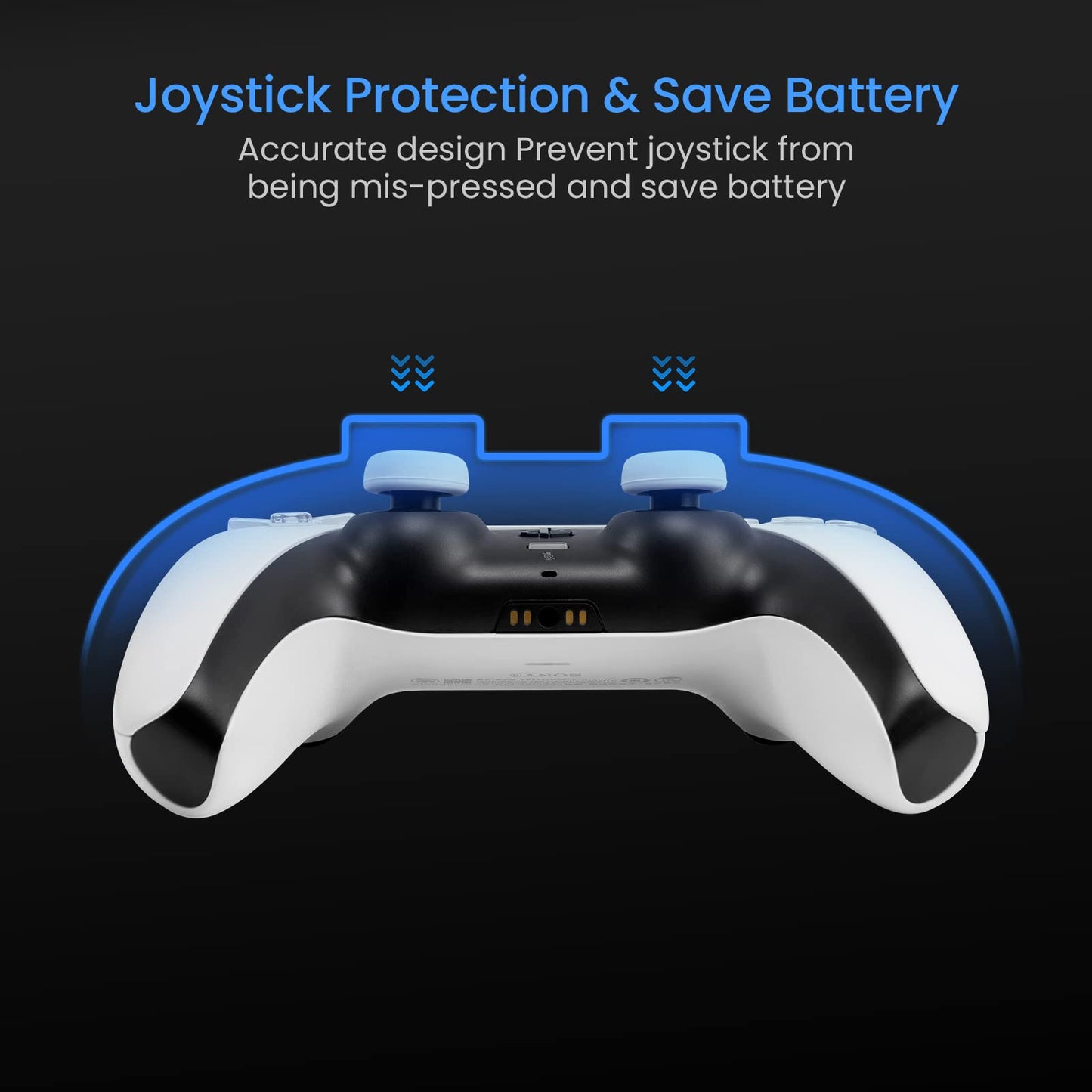 tomtoc Protective Case for PS5/PS5 Pro Controller, Hard Shell Joystick Protector for Playstation 5 DualSense Wireless Remote, Shock-Proof