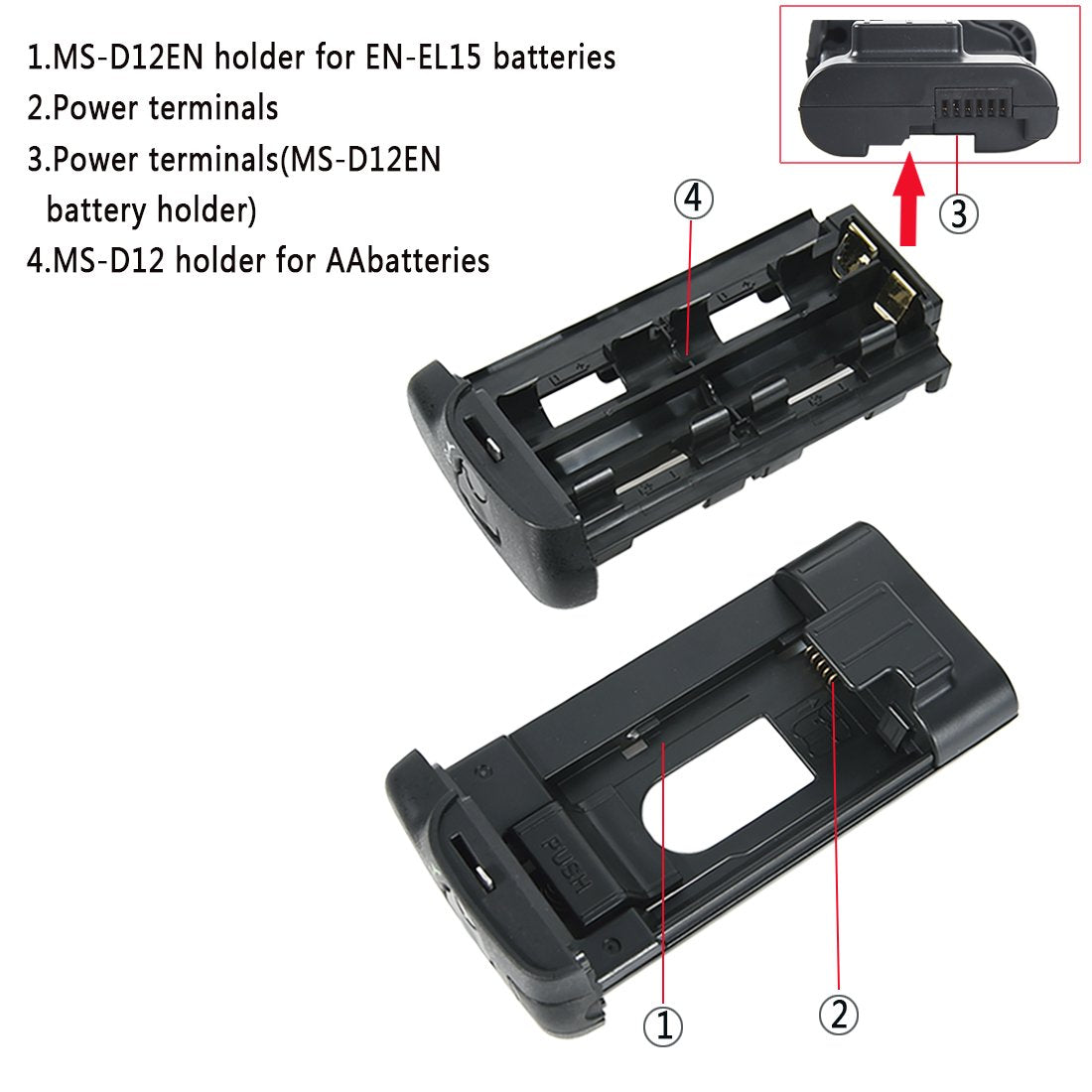 DSTE Replacement for Pro MB-D12 Vertical Battery Grip + 2X EN-EL15 Compatible Nikon D800 D810 D800E D800S SLR Digital Camera