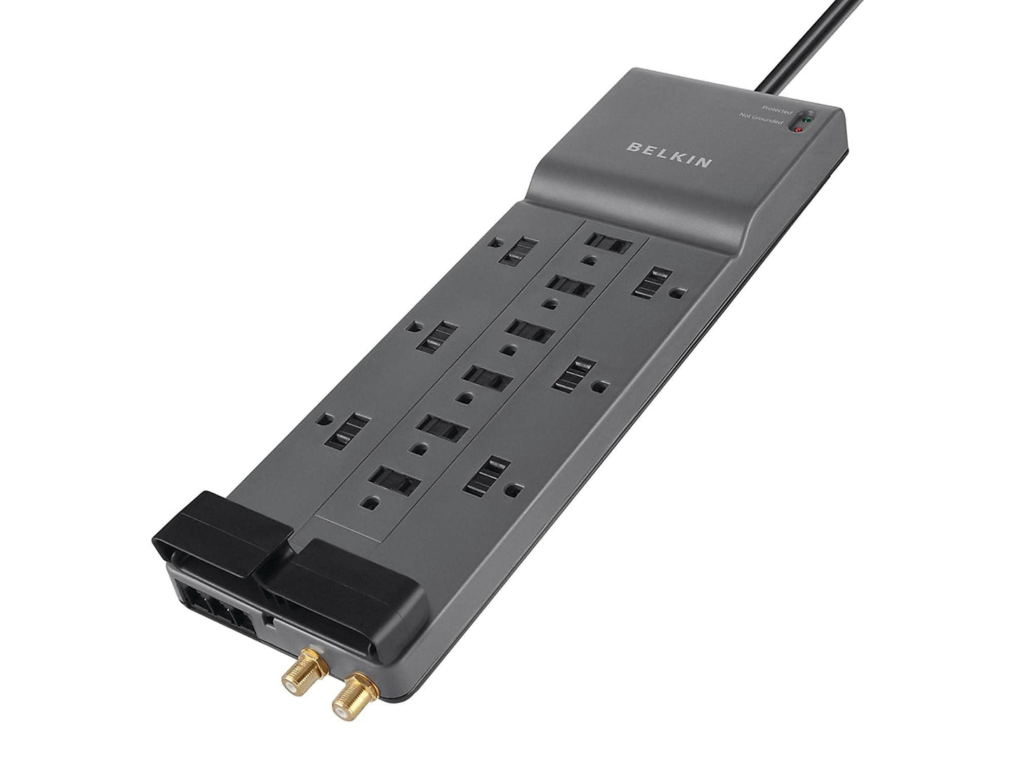 Surge Protector, 3940 Joules, 12 Outlets, 8', Gray