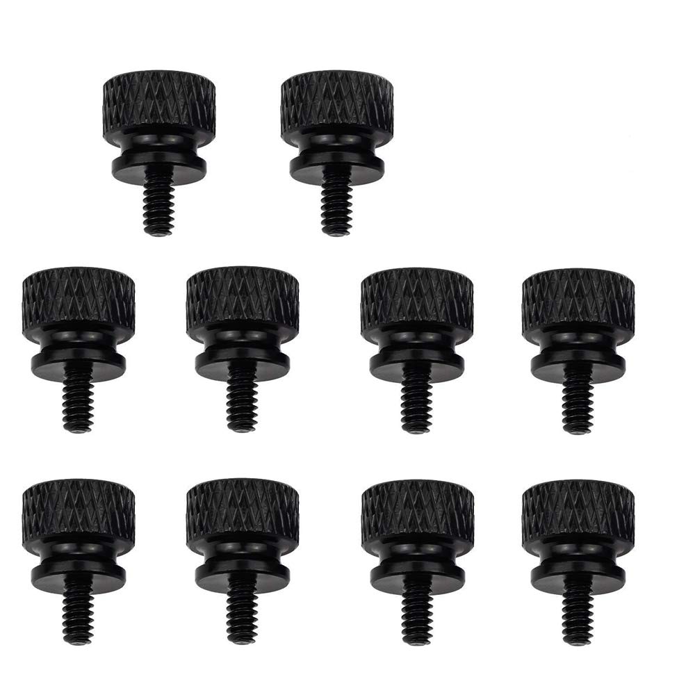 YATENG 10-pcs Anodized Aluminum Computer Case Thumbscrews (6-32 Thread) for Computer Cover / Power Supply / PCI Slots / Hard Drives DIY Personality