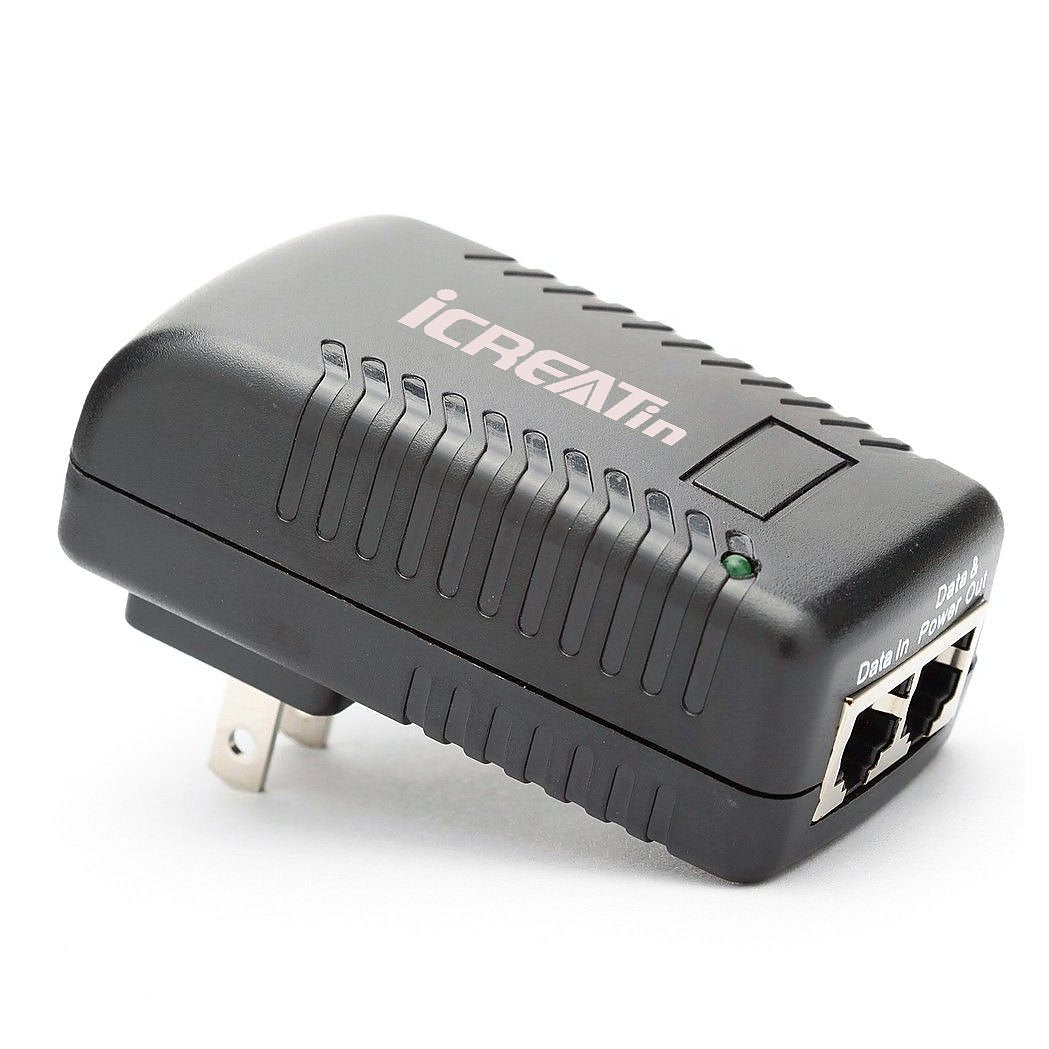 24volt Passive PoE Injector Adapter, 24V24W 100Mbps for IP Camera, Replace for Ubiquiti POE-25-5W, POE-24-12W, POE-24-24W