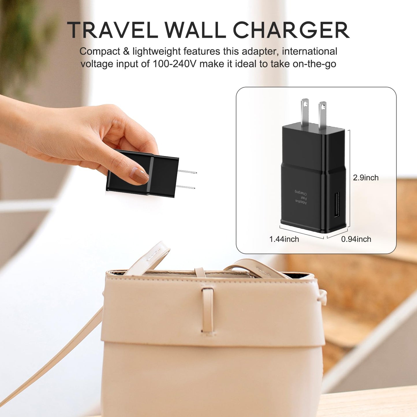 Samsung Adaptive Fast Charging Adapter Quick Charge Charging Block Wall Charger Plug for Samsung Galaxy S26/S26 Ultra/S25/S25 Ultra/S24/S24