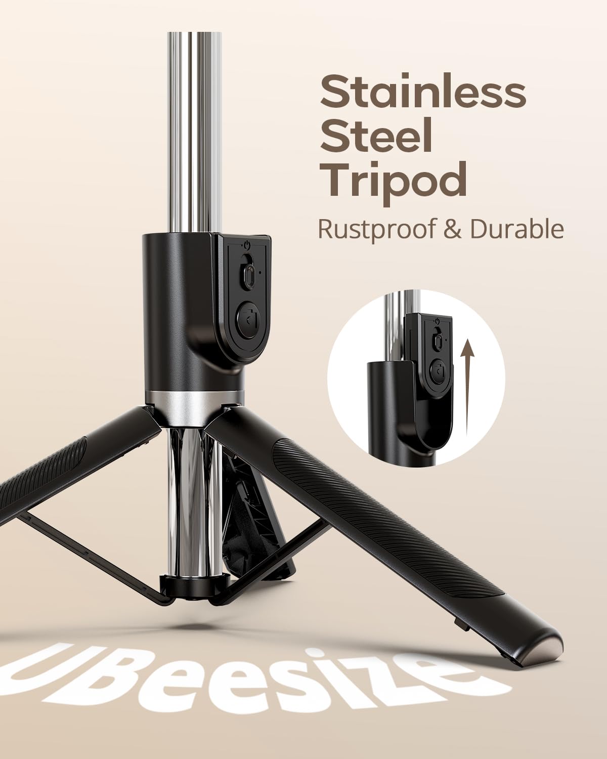 UBeesize Selfie Stick Tripod for iPhone and Android, 52'' Extendable Phone Tripod Stand with Remote, Portable Selfie Sticks with Phone Holder
