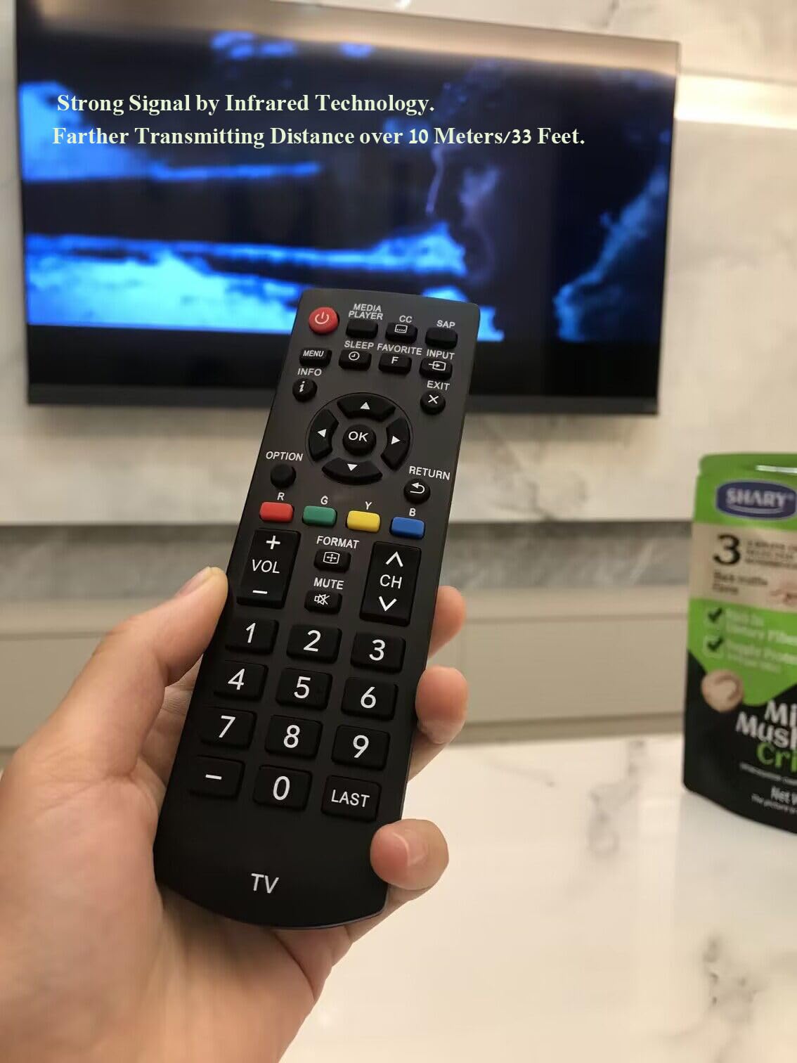 Replacement Remote Control for Panasonic Viera Plasma Smart TV TC-P42X60 TC-39A400U TC-32A400U TC-L32XM6 TC-50A400U TC-P50X60 TH-65LRU60