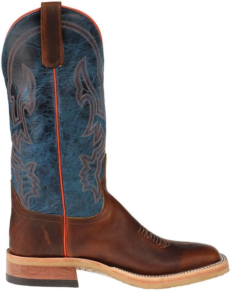 Anderson Bean Men's Square Toe Briar Danube Mad Dog Boot Size 8EE, Blue, 8 Wide