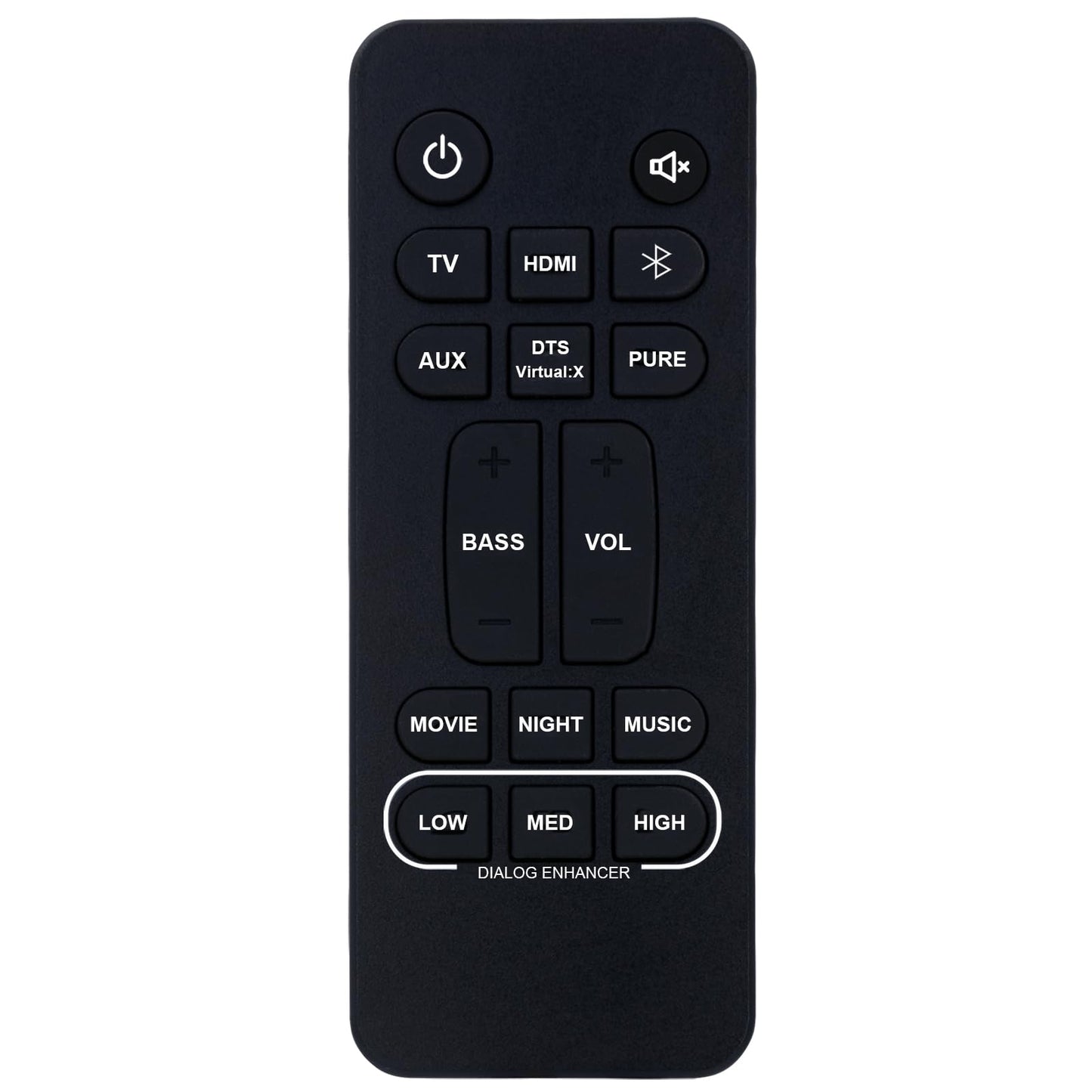 Replacement Remote Control for Denon DHT-S216 DHT-S217 DHT-S316 DHT-S416 DHT-S517 Home Theater Soundbar (with Mounting Bracket)