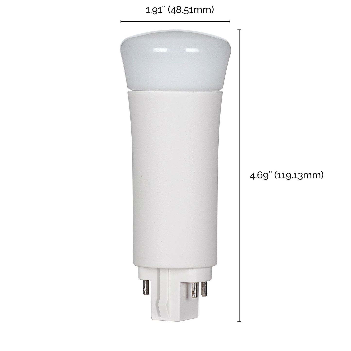 Satco S29859 9-Watt PL LED Light Bulb, G24q Base, 4-Pin Vertical, 3500K