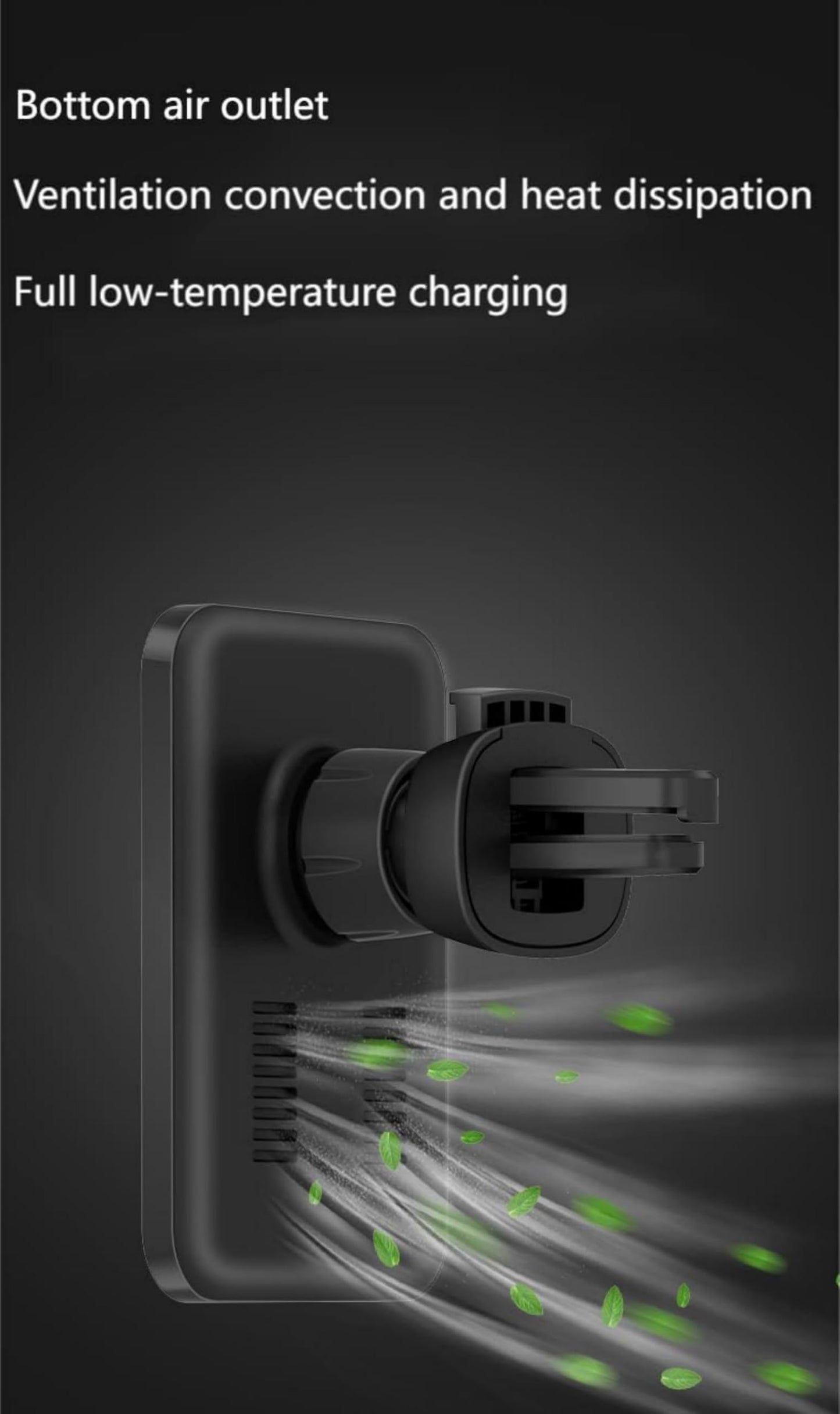 LXQTAO 15W Wireless Car Phone Holder - New Edition Fast Charging Mobile Stand with Type-C Interface for 12/13/14 Series - Robust Magnetic Charging