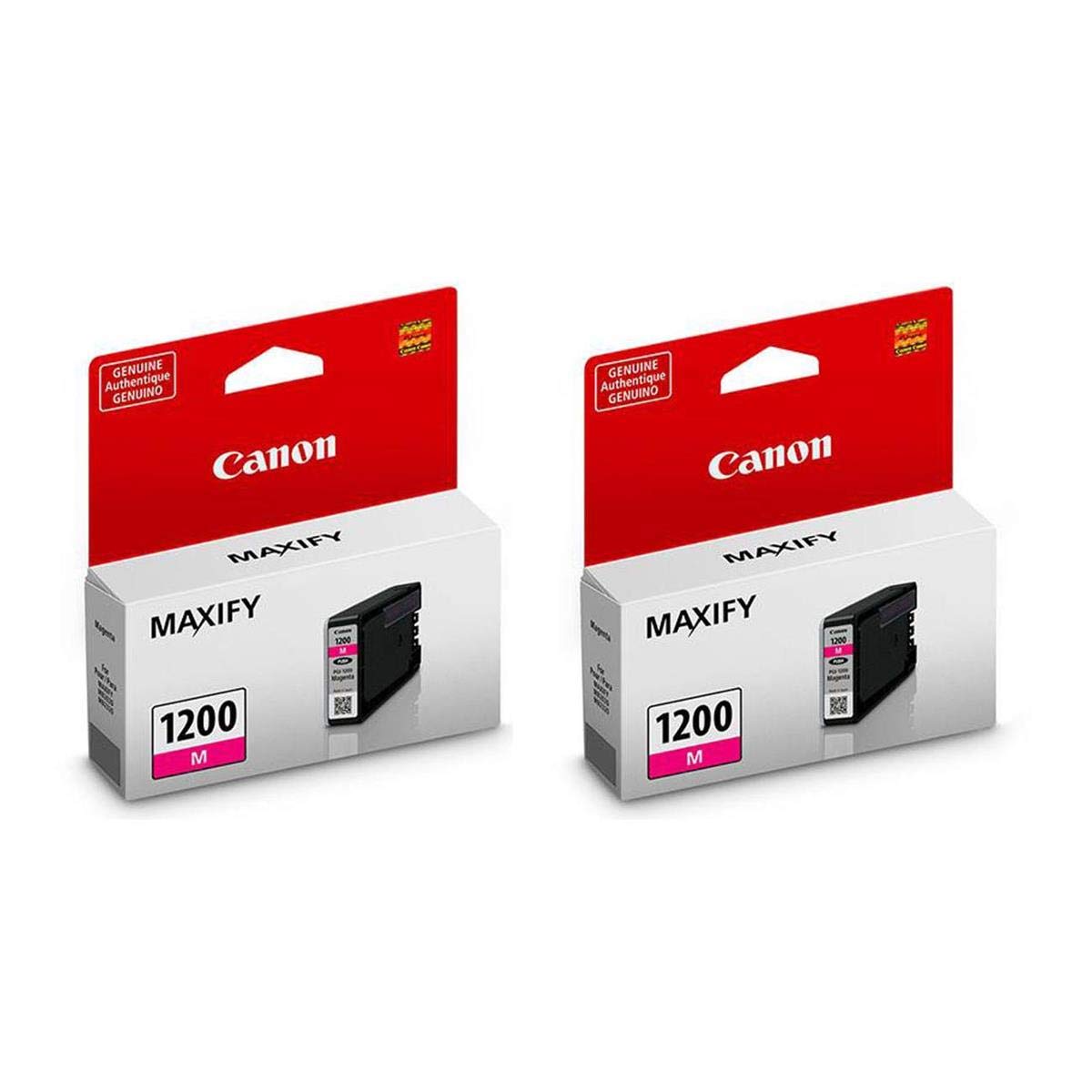Canon 2 Pack PGI-1200 Magenta Pigment Ink Tank for MAXIFY MB2020/MB2320 Printers, 300 Pages Yield