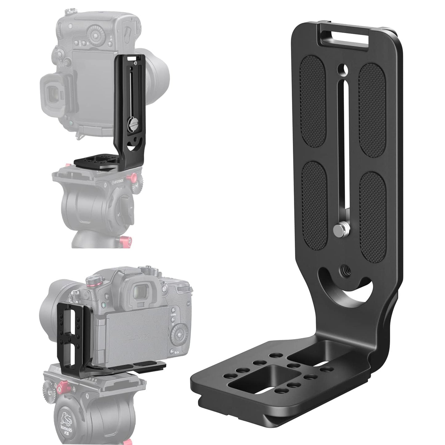 DSLR Camera L Bracket Vertical Horizontal Switching Tripod Quick Release Plate Compatible with Canon Nikon Sony DJI Osmo Ronin Zhiyun Stabilizer