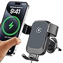 Wireless Car Charger, Auto-Clamping Air Vent Mount Car Phone Holder - 15W/10W/7.5W Fast Charging Compatible with iPhone 17/16/15/14/13/13 Pro/12 Pro