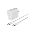 Mophie 30W GaN Charger with 2M/6ft USB-C to USB-C Cable Bundle -Fast Wall Charging, Universal Compatibility, Durable Braided, Eco-Friendly, White
