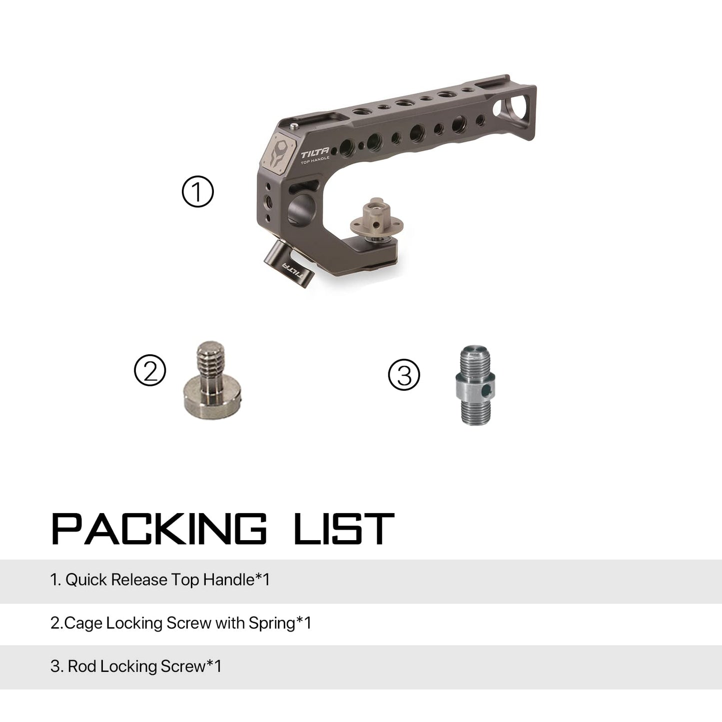 Tilta Quick Release Top Handle - (for BMPCC 4K/6K and Most DSLR/mirrorless Cameras) (Tilta Gray)