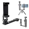 Leenconghui Aluminium Alloy Phone Holder Mount for DJI Pocket 3, Cell Phone Holder Tripod Adapter Phone Clip Expansion Accessories with 1/4" Thread