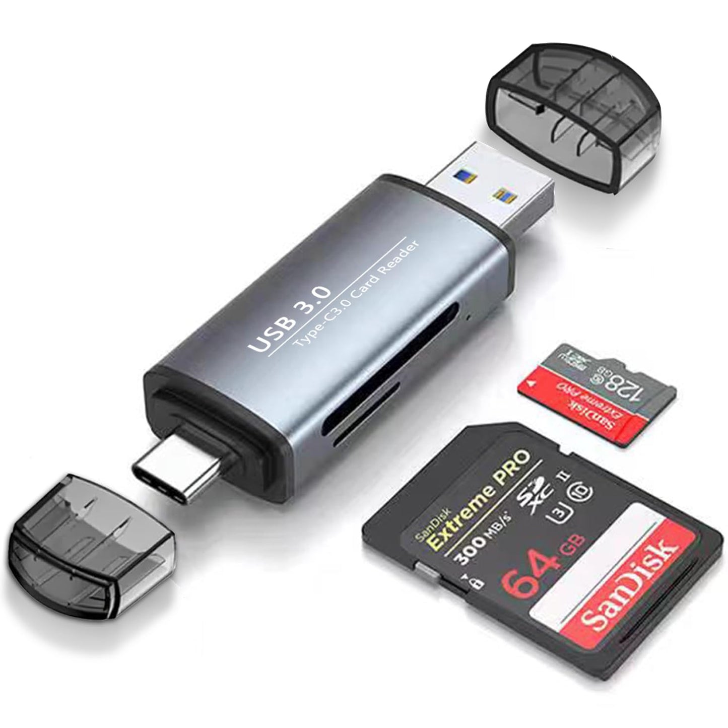 SD Card Reader for iPhone iPad MacBook,USB 3.0 USB C to SD/Micro SD Card Reader