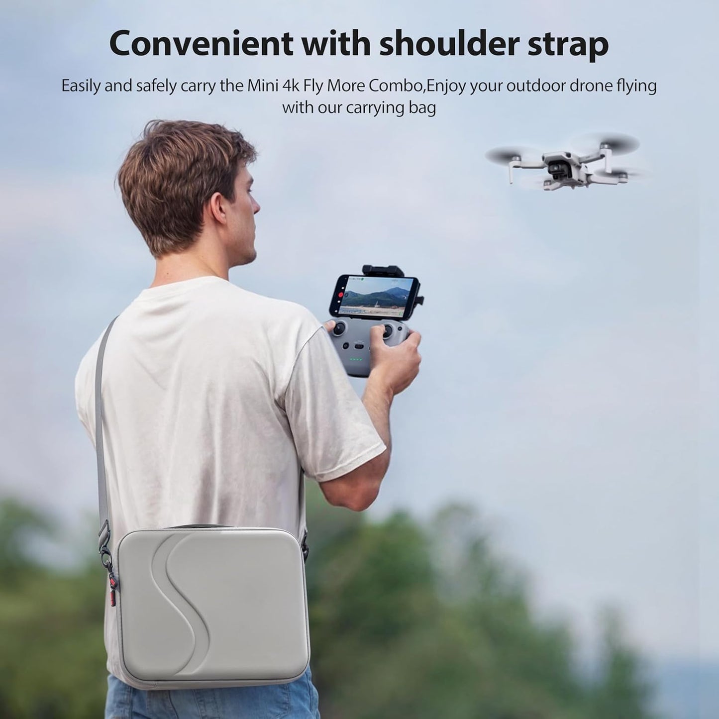 Tomat MINI 4K Carry Case Portable Travel Bag for DJI MINI 4K /Mini 2 SE Fly More Combo Accessories