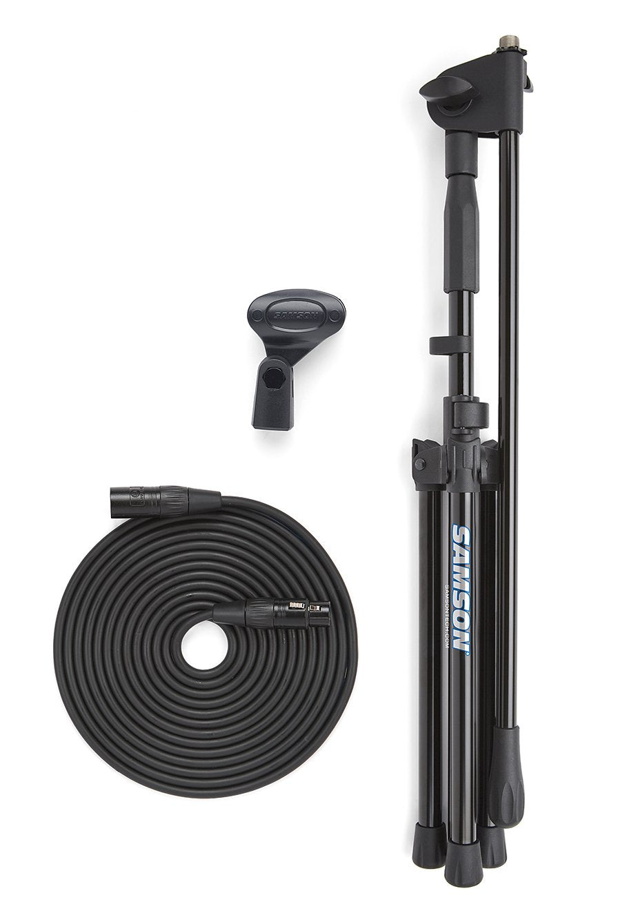 Samson MK10 Plus - Lightweight Microphone Boom Stand with Mic Clip and Cable