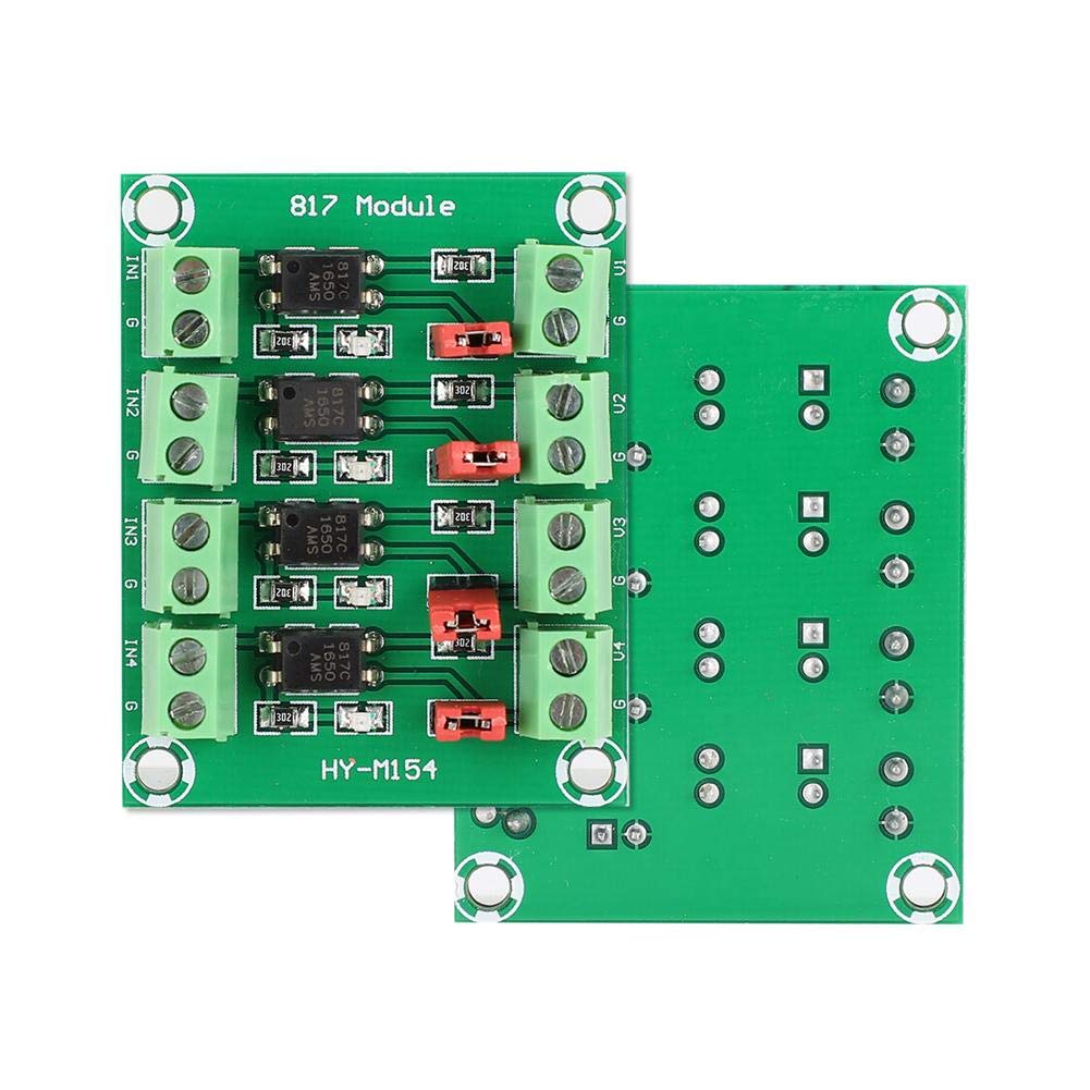3.3V/5V to 3.6V/24V 4 Channel Voltage Converter Optocoupler Isolated Board Adapter Module Strong Anti-Interference for Isolation Control and Voltage…