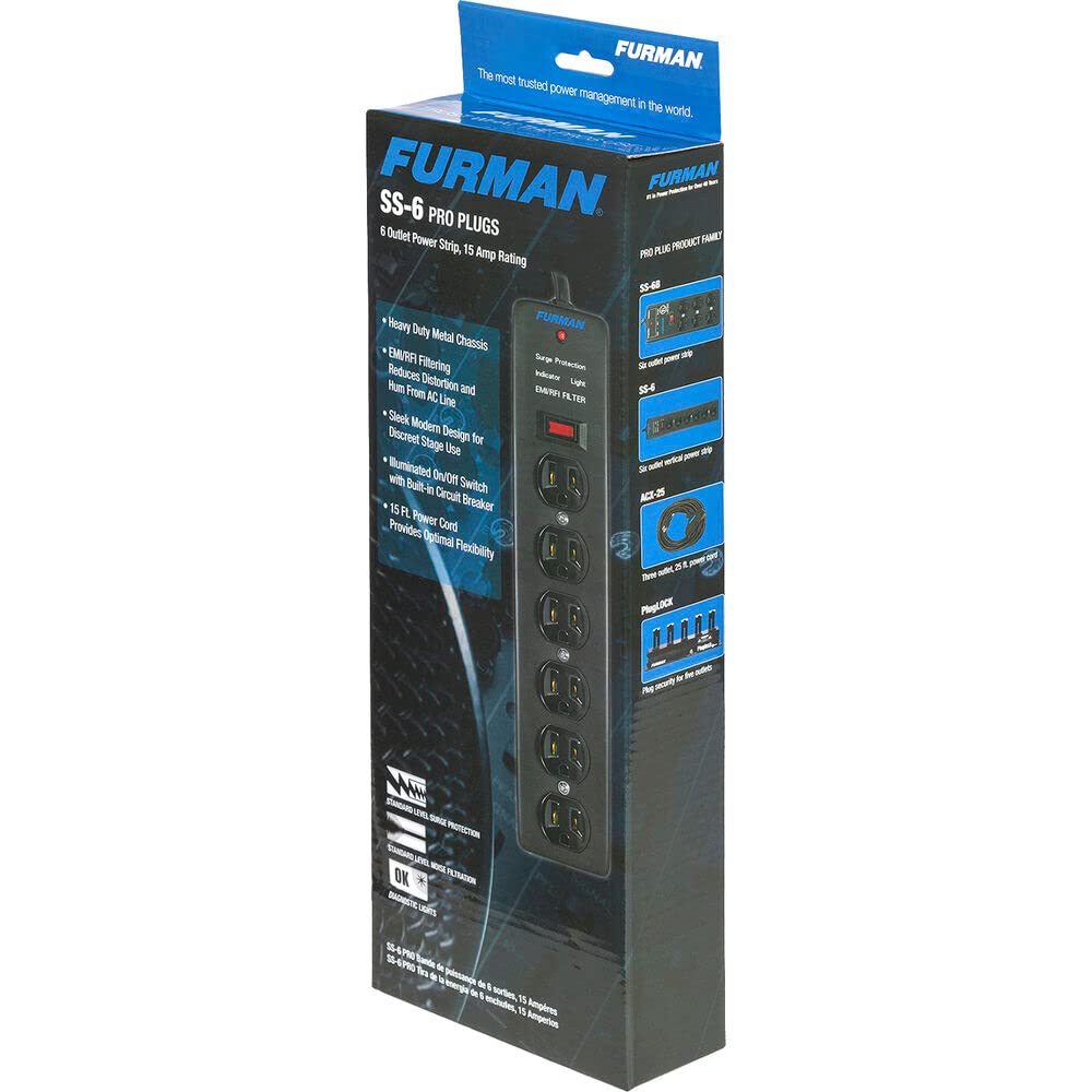Furman Pro Plug 6-Outlet Power Strip with Surge Protection (Pair)