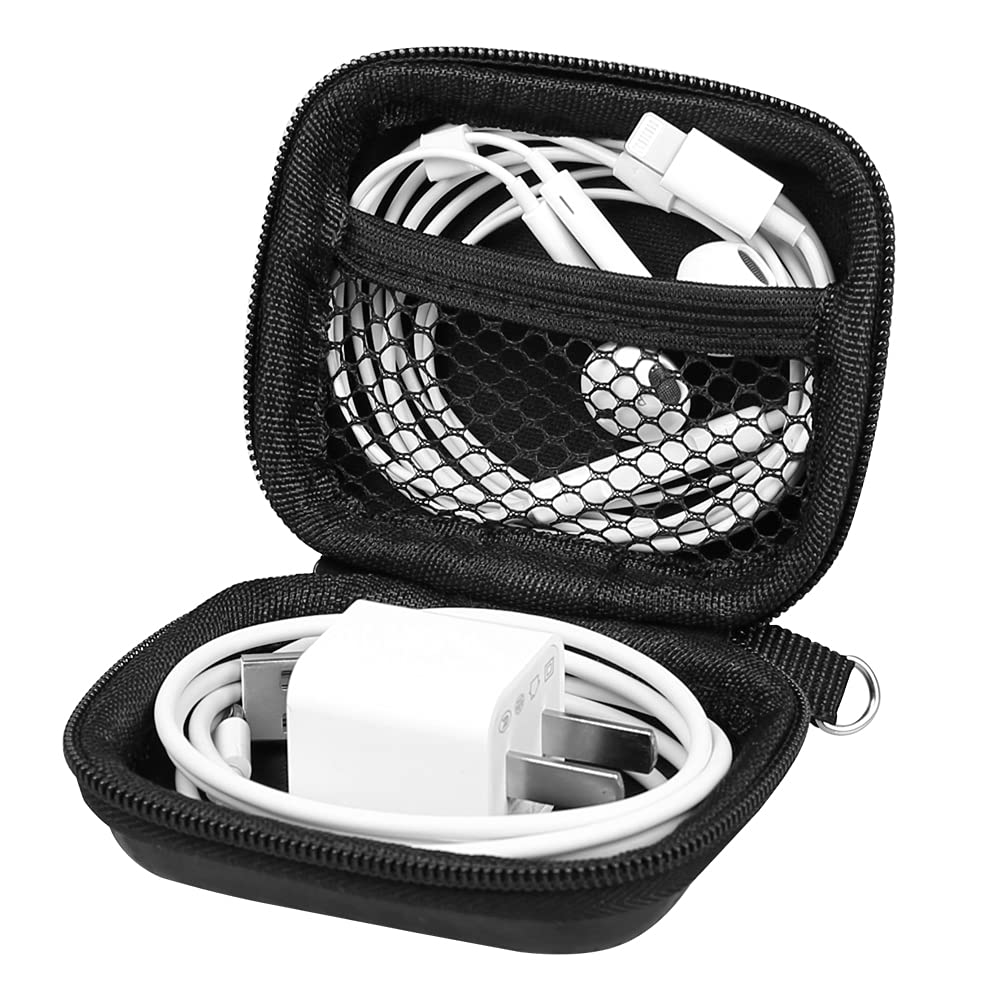 Earbud Case Holder Earphone Case Hard EVA Headphone Storage Bag Small Zipper Pouch Compatible with Wired Earbuds, JBL Vibe Beam, Tune 230NC TWS, TAGRY