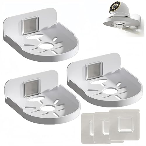 SamIdea 3-Pack L Security Dome Camera Mount Bracket,for Security Cameras, Baby Monitors & Speakers,Wyze Cam Pan - Universal Adhesive, No Drilling