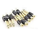 CablesOnline, 10-Pack RCA Female Jack to 6.35mm (1/4inch) Mono Male Plug Audio Adapter, Gold Plated, AV-A21K-10