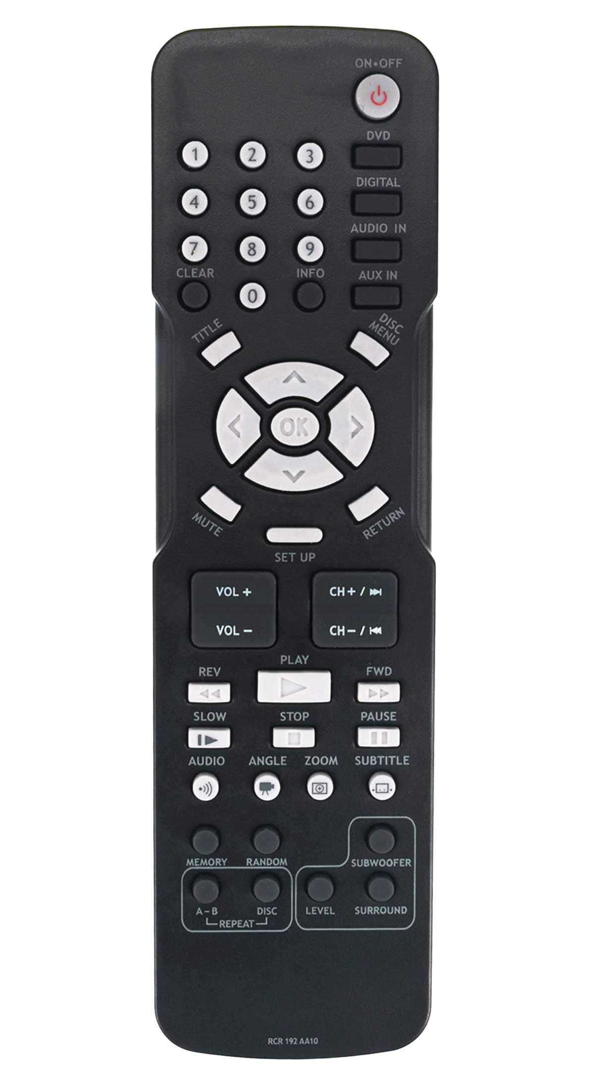 AULCMEET RCR192AA10 RCR 192 AA10 Replaced Remote Control Compatible with RCA Home Theater DVD RTD3131 RTD3133 RTD3136 RTD3236 RTD3236E RTD3236EH