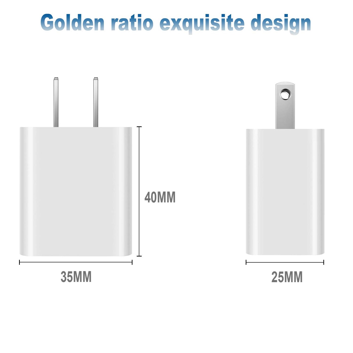 USB Wall Charger Block 2Pack Dual Port Cube Plug Power Charging Adapter Brick for Apple,for iPhone 16/17/Air/15/14/13/12/XS Max/XR/X/8/8