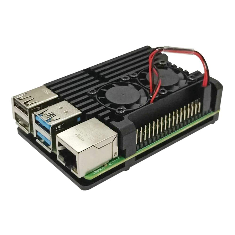 Unistorm Raspberry Pi 4 Model B Aluminum Case with Dual Cooling Fan