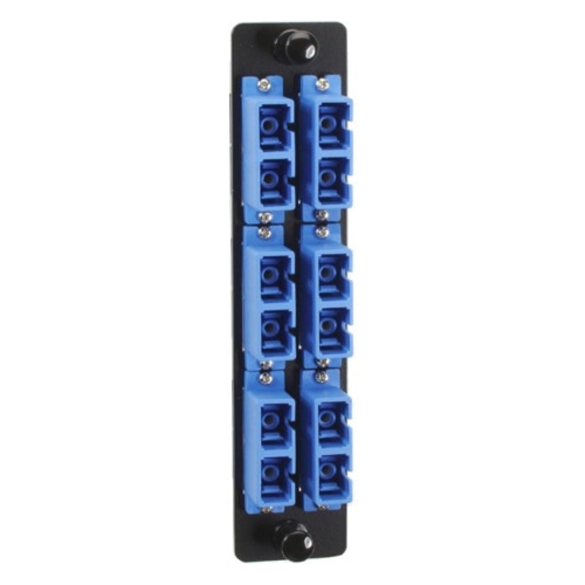 Black Box HD SM Fiber Adapter Panel - Ceramic Sleeve (6) SC Duplex Blue