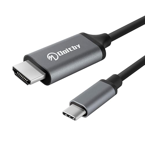 Doitby S25/S24/S23/S22/Note 20 to HDMI Cable for Samsung Galaxy, USB Type C to HDMI Cable Thunderbolt 3/4 Compatible with iPhone 16/15, MacBook, iMac