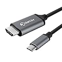Doitby S25/S24/S23/S22/Note 20 to HDMI Cable for Samsung Galaxy, USB Type C to HDMI Cable Thunderbolt 3/4 Compatible with iPhone 16/15, MacBook, iMac