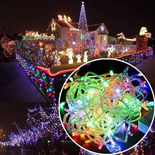 Lainin 11ft 96 LED Multi Color Linkable Fairy Curtain String Light with 8 Modes Functional Controller for Indoor/Outdoor/Patio/Wedding/Christmas Party
