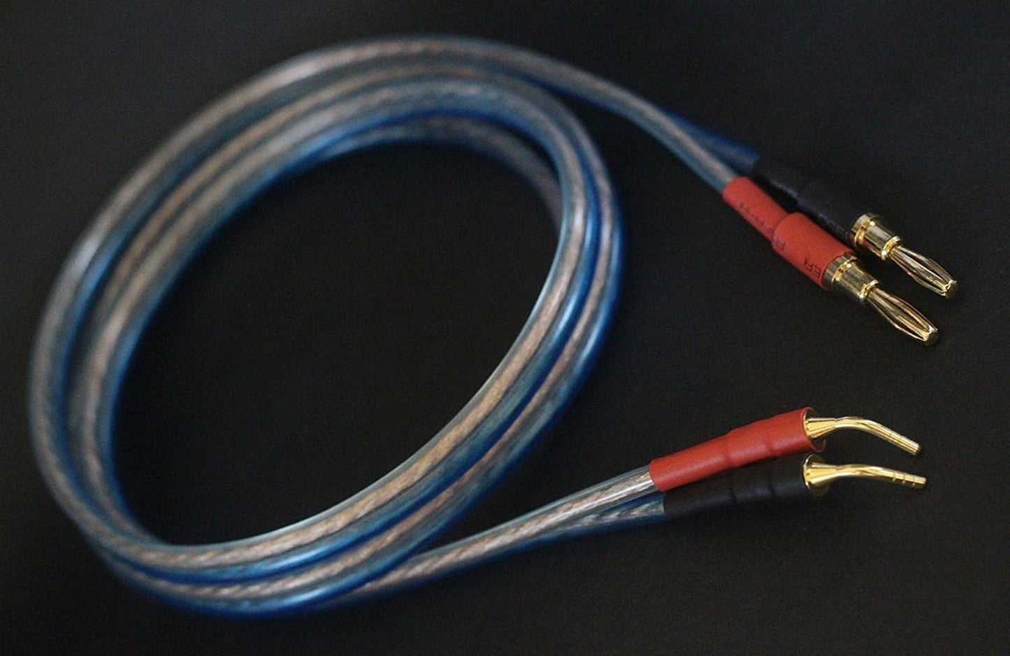 KK ZB-SB 1pair Set(4banana&4pin) HiFi OFC Speaker Wire, Banana Plug to Pin Type Plug, 1.5M(4.92ft)/3M(9.84ft)/5M(16ft)/7M(22.9ft) KK ZB-SB