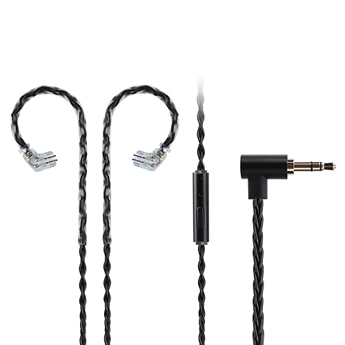 Girftu JCALLY Earbuds Replacement Cable Oxygen-Free Copper Upgrade 5N OFC Headphone Wire 8 Shares for KZ C Pin TRN S pin Earphone 3.5mm Wire…