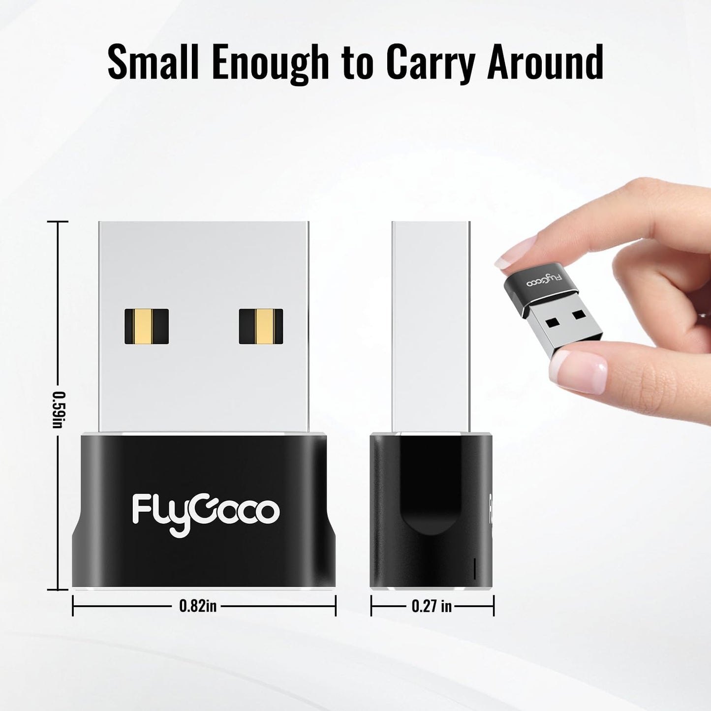 FlyCoco 6 Pack USB to USB C Adapter, USB C Female to A Male Adapter Plug Converter USB C for Apple Watch Ultra 9 10, iPhone 16 15 14 13 Plus Pro Max…