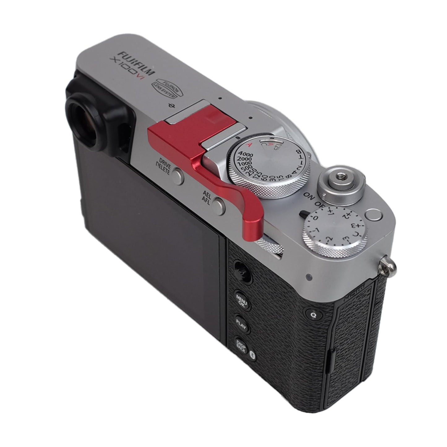 Foto&Tech Metal Hot Shoe Thumb Up Rest Hand Grip for Fujifilm Fuji X100V X100VI, X100V Thumb Grip, Fuji X100V Accessories, Fuji X100V Grip (Red)