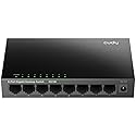 Cudy GS108 8 Port Gigabit Unmanaged Ethernet Network Switch , Ethernet Splitter Plug & Play Fanless Metal Design Shielded Ports Traffic Optimization