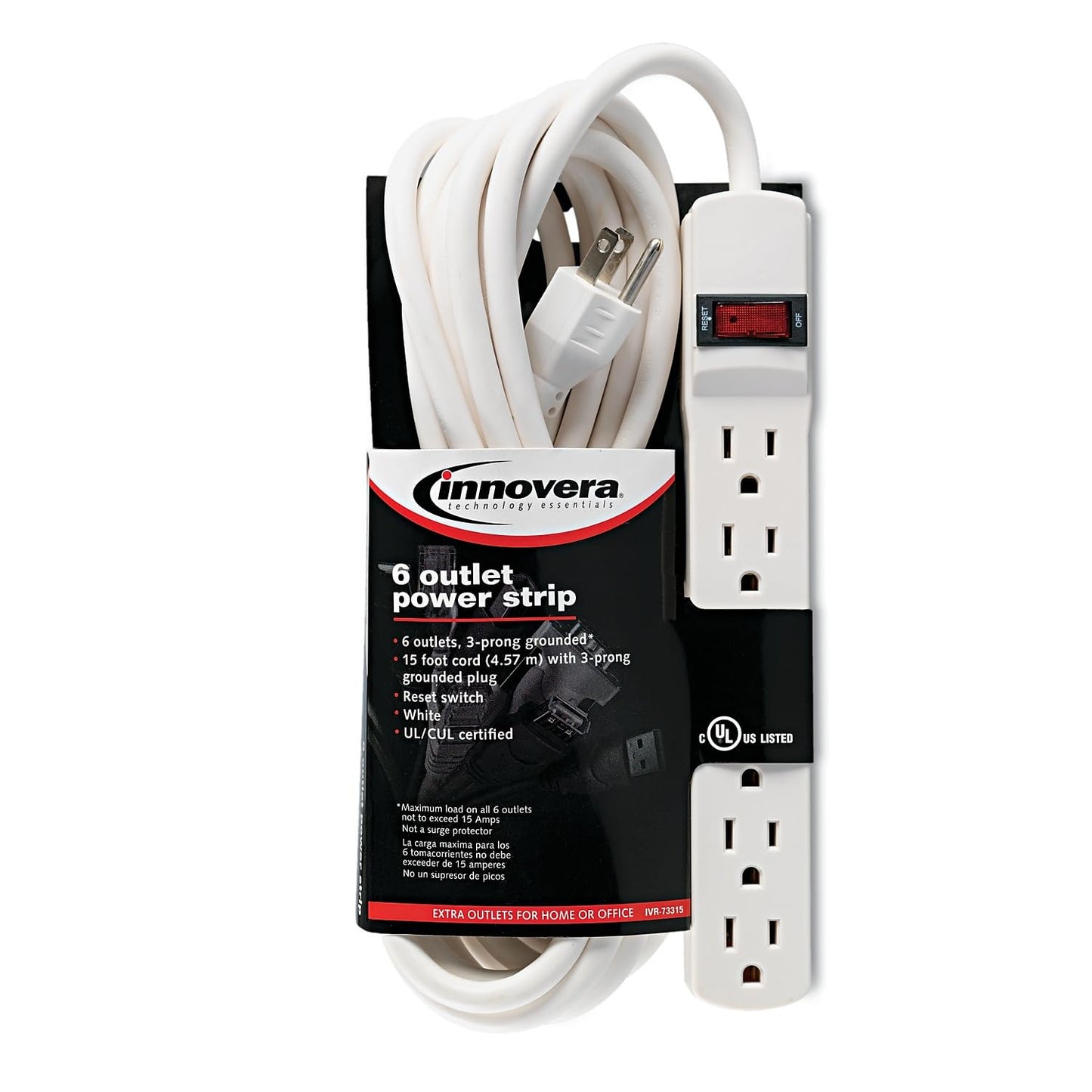 Innovera IVR73315 - Six-Outlet Power Strip