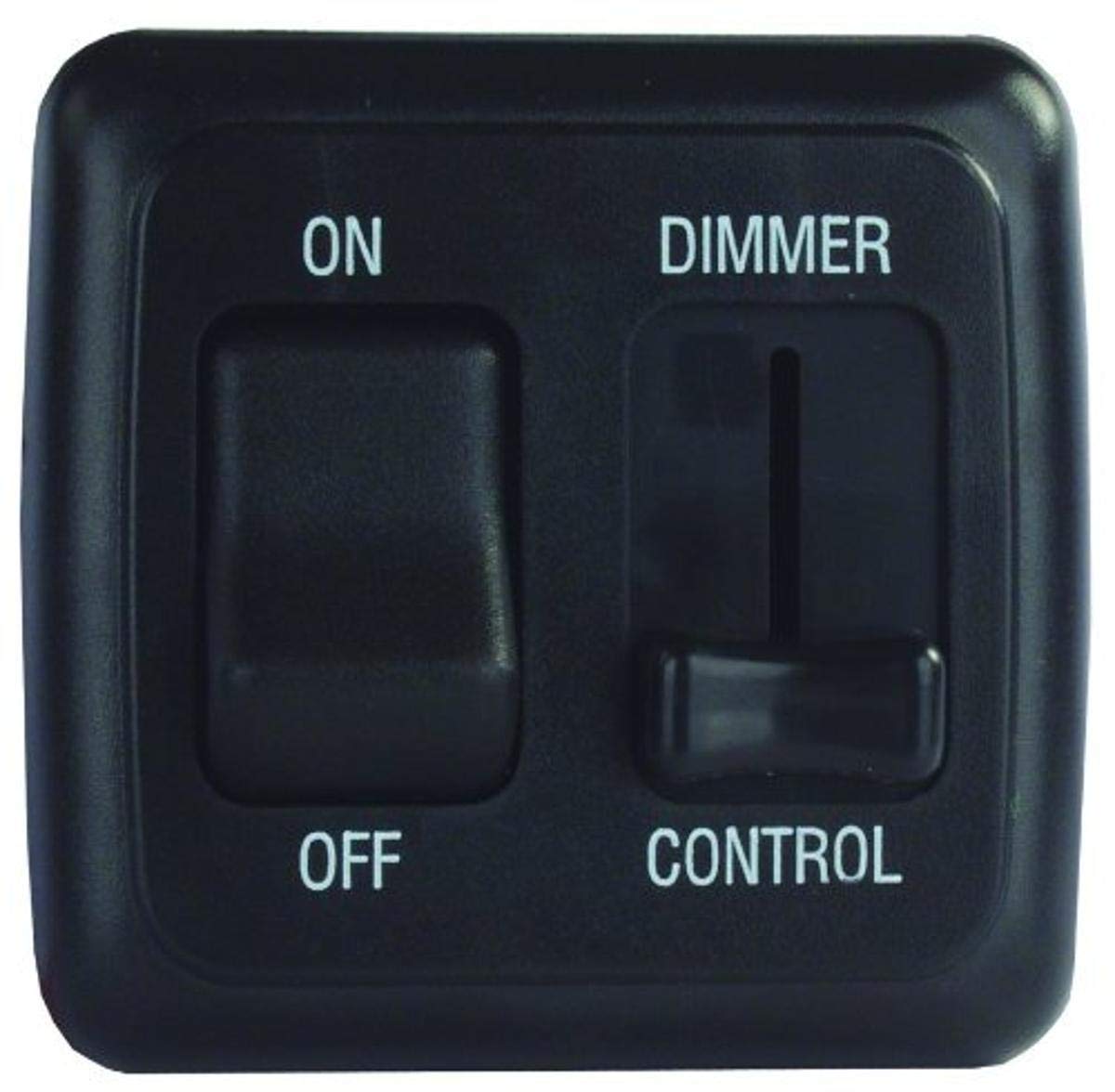 JR Products 12275 Black Dimmer On/Off Switch with Bezel