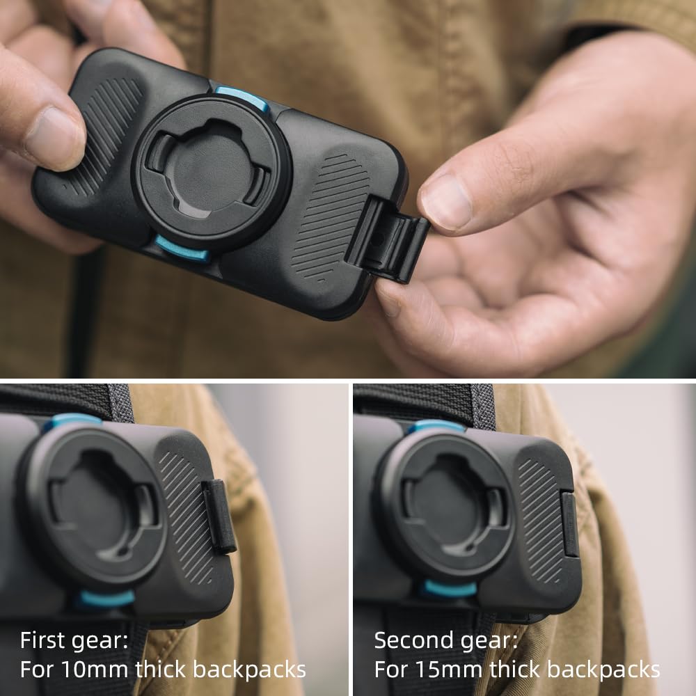 SUREWO Magnetic Quick Release Osmo Pocket 3 Backpack Clip Mount,360° Rotation Quick Clip Mount Compatible with DJI Osmo Pocket 3