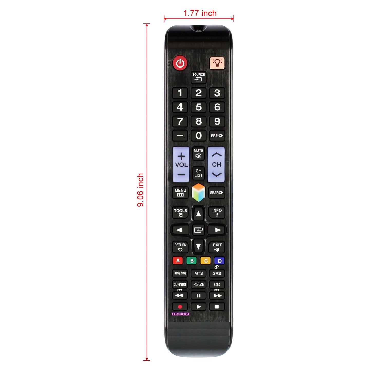 AA59-00580A Replace Remote Fit for Samsung UN32EH5300 UN32EH5300F UN32EH5300FXZA UN40EH5300F UN40ES6100F UN40ES6100FXZA UN40ES6150F UN46ES6100F