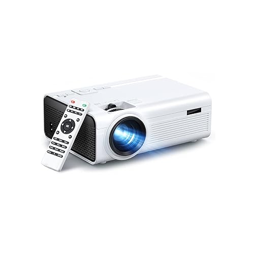 Mini Projector, Portable Phone Projector, 55000 Hours LED Home Theater Projector Compatible HDMI / VGA / USB / TF / TV Stick / PS4 / Smartphone