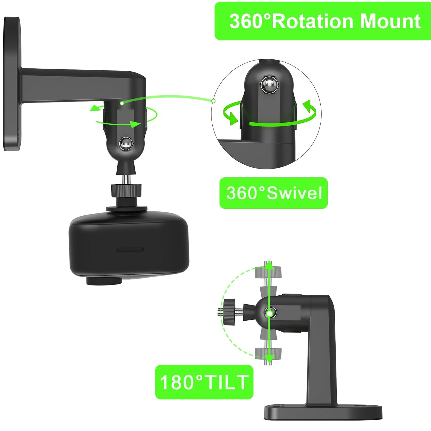 3 Pack Adjustable Mount fit for Blink Outdoor (4th Gen,3rd Gen) Blink XT / XT2, Blink Mini Camera Mounting Bracket, Wall Mount
