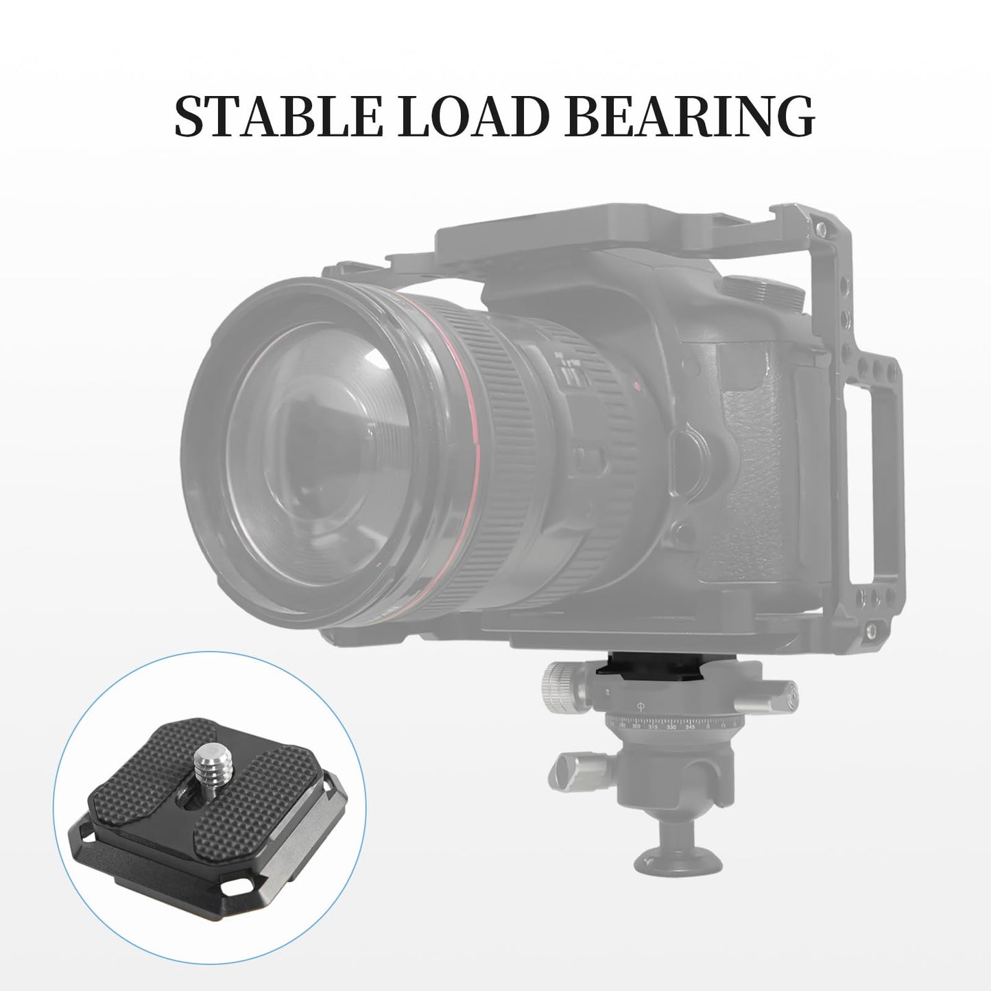 2 Pack Arca-Swiss Plate, Quick Release Plate Camera Mount for Tripod,38mm Arca-Swiss Mount Plate with Safety Pins, Lightweight Aluminum