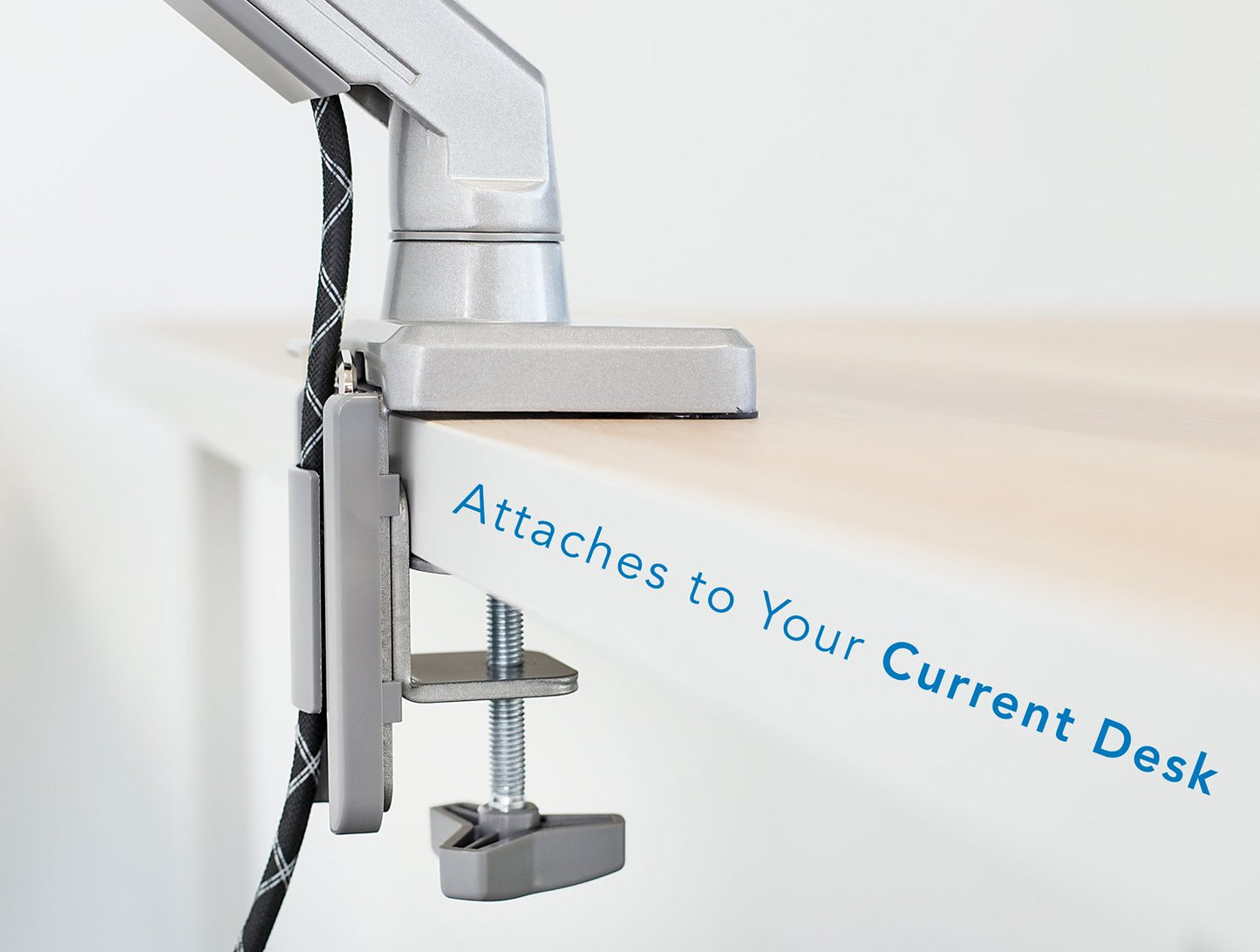 Mount-It! Single Monitor Arm Desk Mount, Mechanical Spring Height Adjustable Monitor Stand for 13-32 Inch Screens up to 17.6 lbs, VESA 75x75