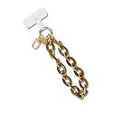 Sonix Phone Wristlet - Detachable Universal Smartphone Wrist Strap, Hands-Free Lanyard Cellphonee Bracelet with Tether Tab | Chain Link | Brown Marble