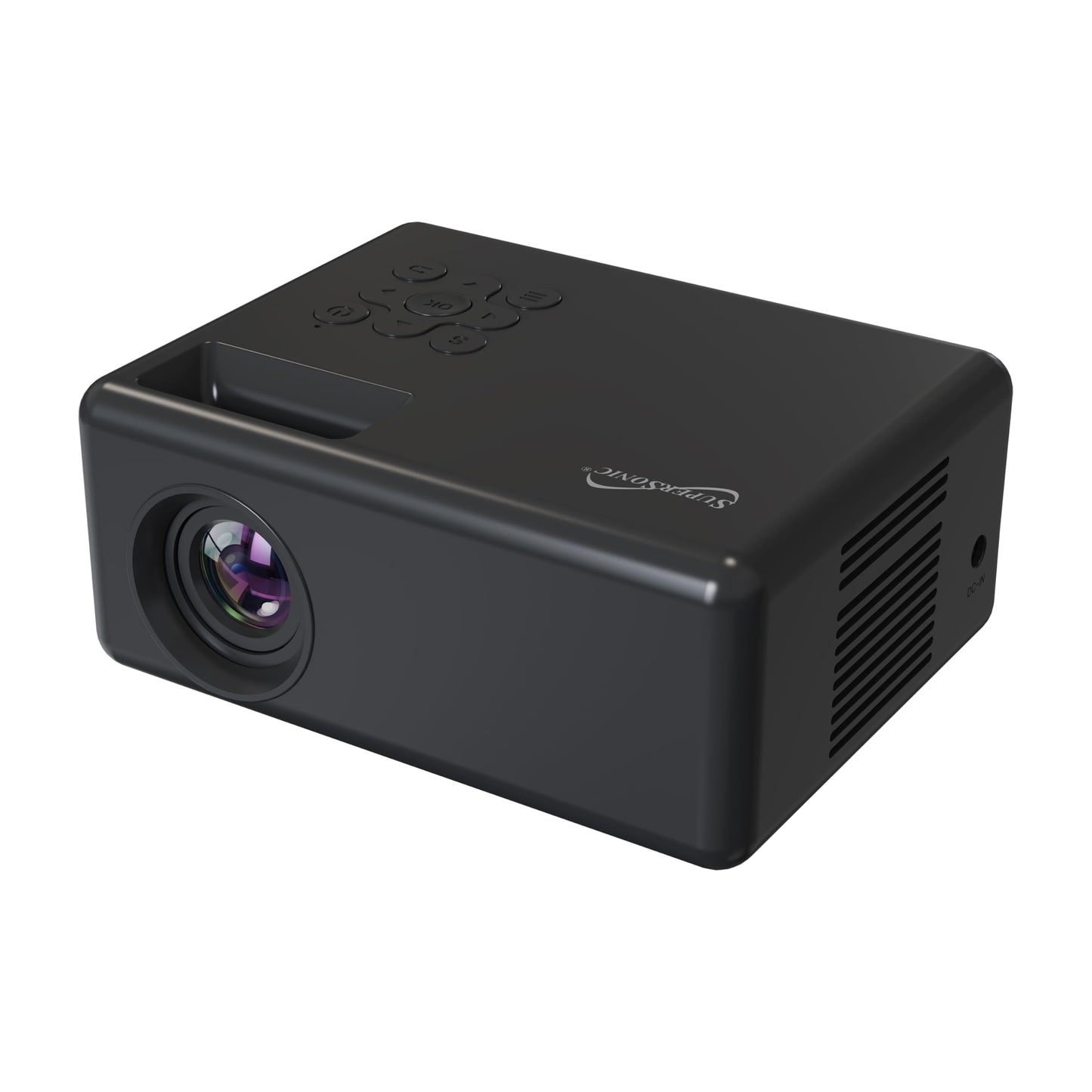 Supersonic SC-280P HD 720P LED Projector with 1280×720 Native Resolution, 1080P Support via HDMI, 16:9 Format, 120? Display, 2000 Lumens LED, USB