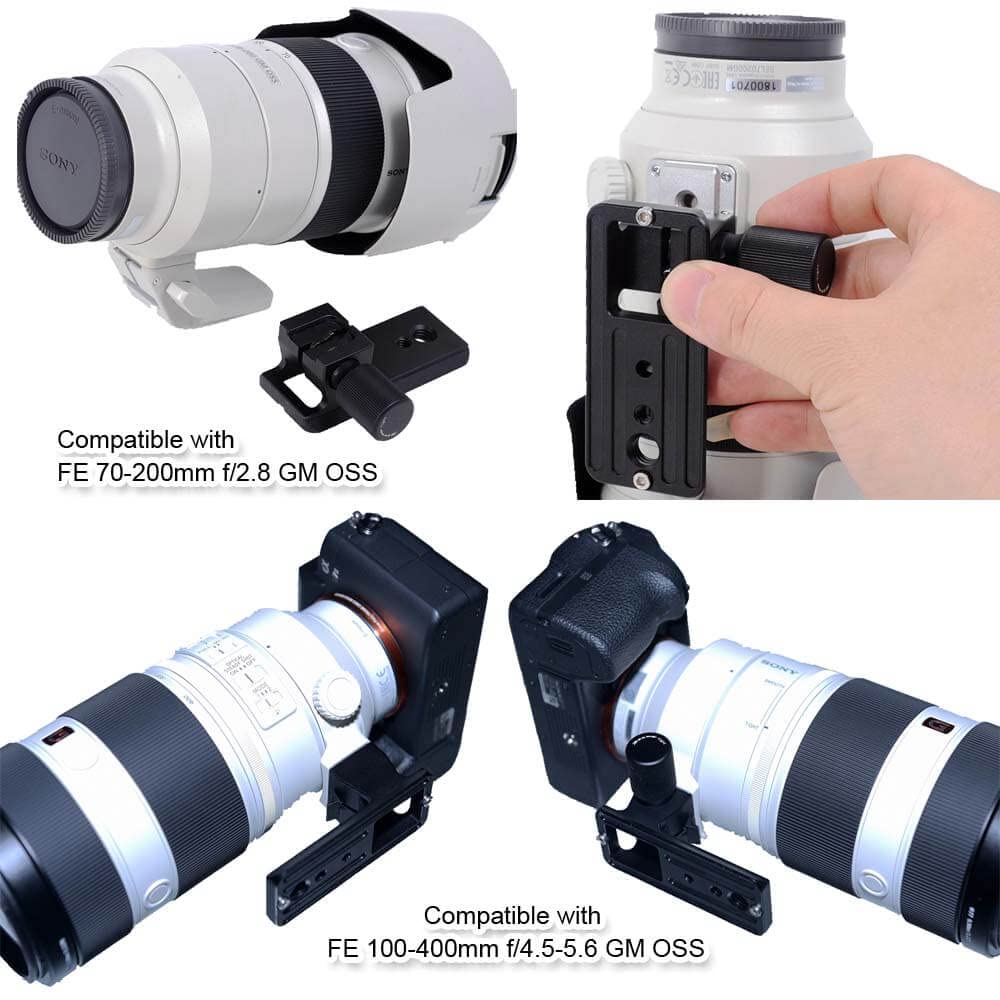 iShoot Lens Collar Foot Tripod Mount Ring Socket Base Compatible with Sony FE 100-400mm f/4.5-5.6 GM OSS, 70-200mm f/2.8 GM OSS & II, 18-110mm f/4 G